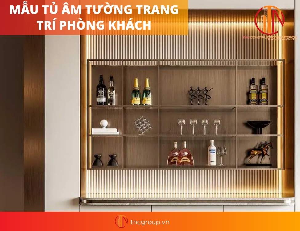 mẫu tủ trang trí phòng khách