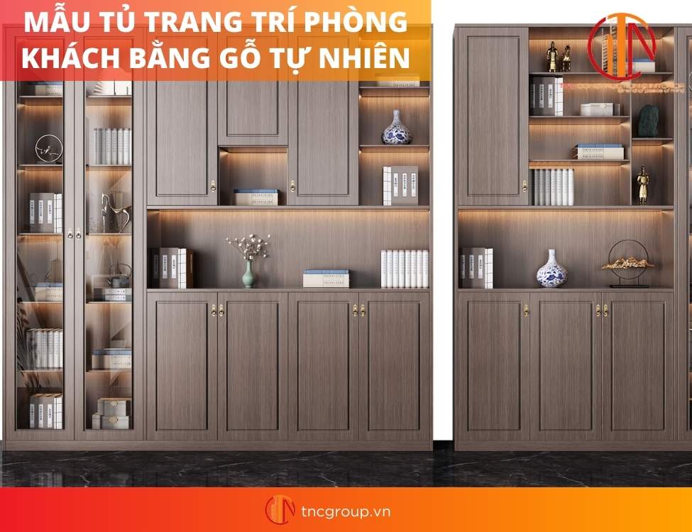 mẫu tủ trang trí phòng khách