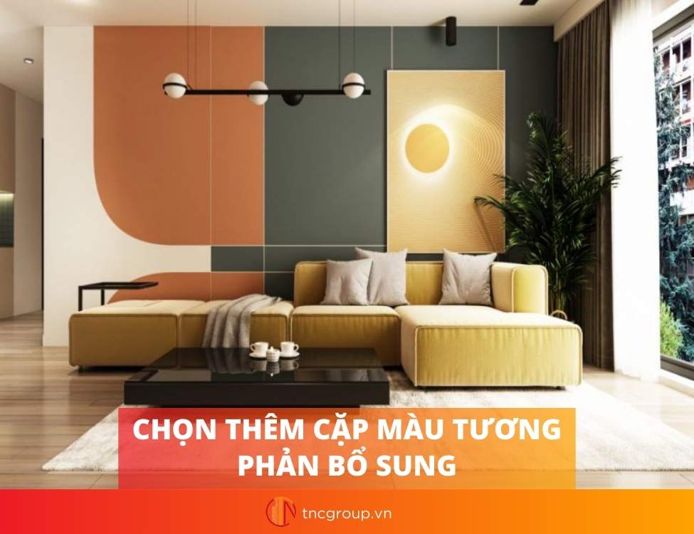 ​ màu tương phản trong thiết kế nội thất