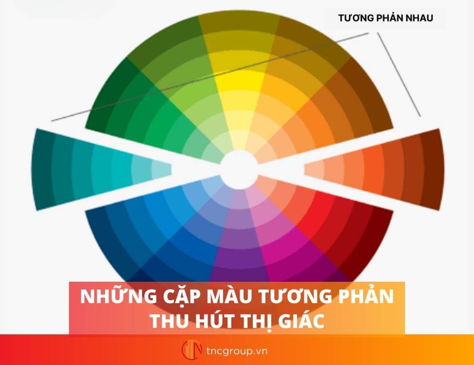 màu tương phản trong thiết kế nội thất