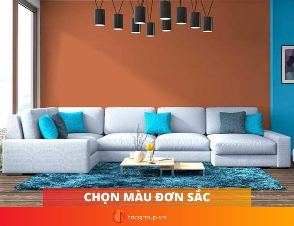 màu tương phản trong thiết kế nội thất