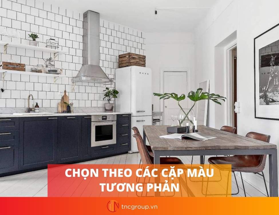 màu tương phản trong thiết kế nội thất