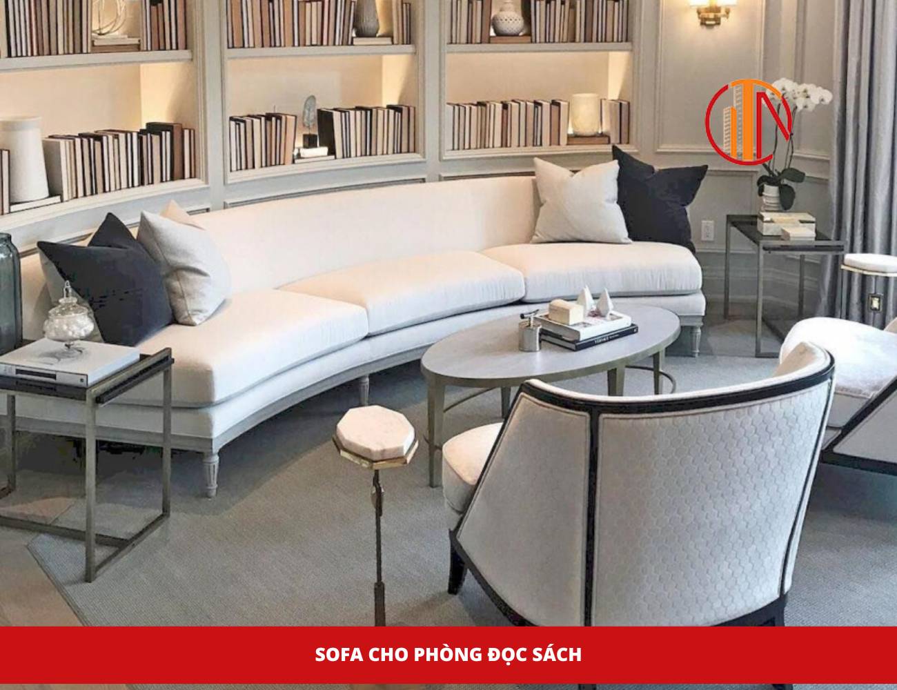 Sofa trong phòng đọc sách