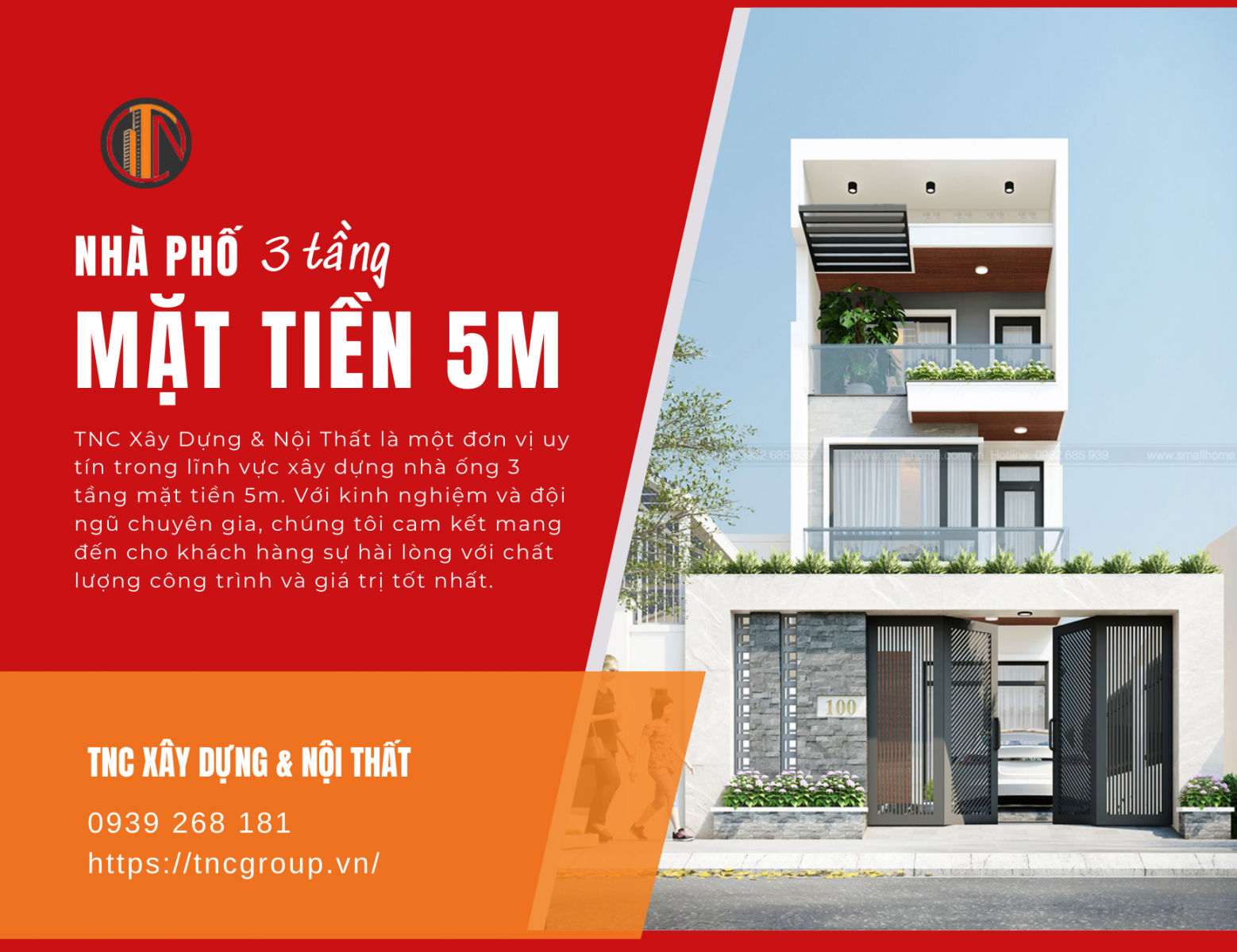 Mẫu nhà ống đẹp 3 tầng mặt tiền 5m