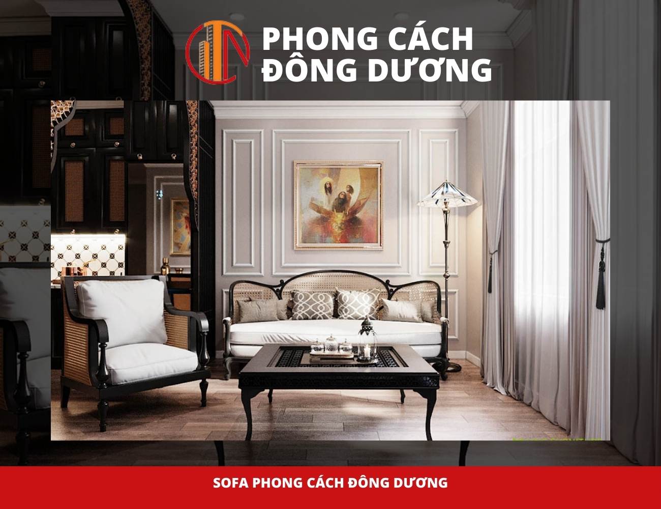 Sofa phong cách Đông Dương