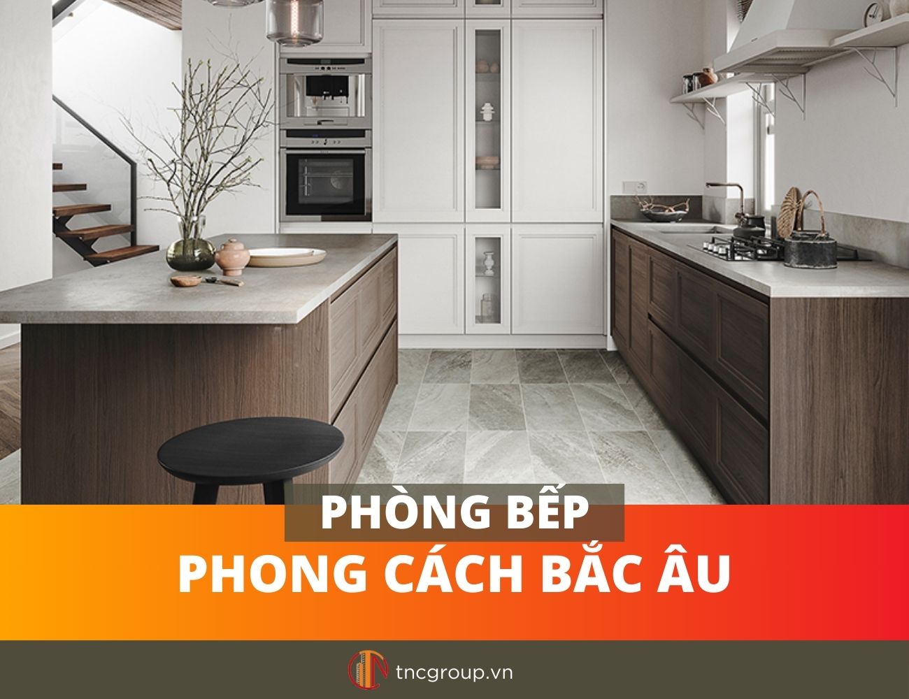 phòng bếp phong cách Scandinavian