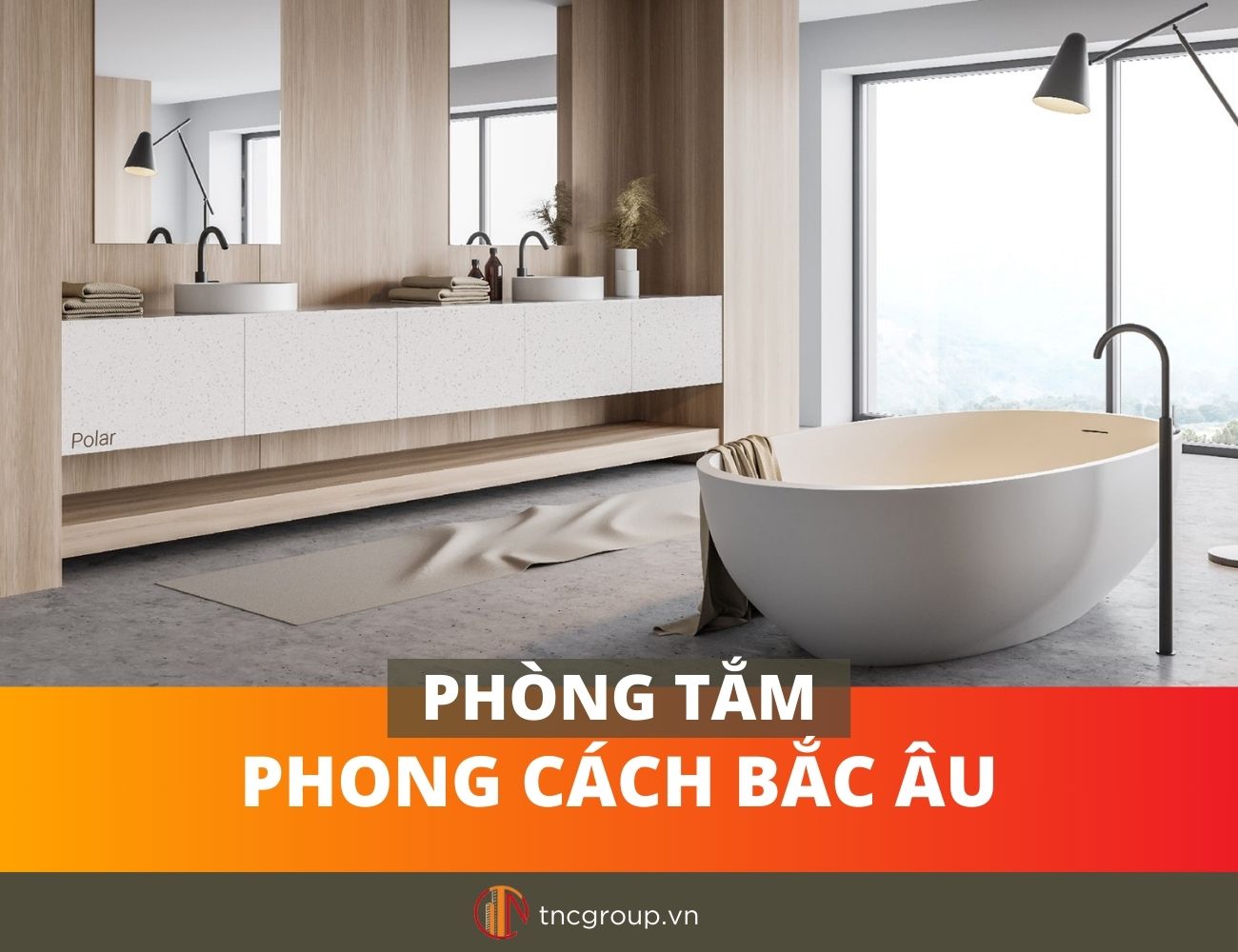 nội thất nhà tắm phong cách nội thất Bắc Âu