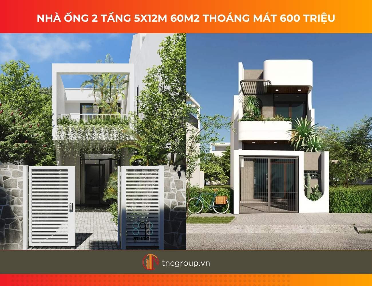 Nhà ống 2 tầng 5x12m 60m2 thoáng mát 600 triệu