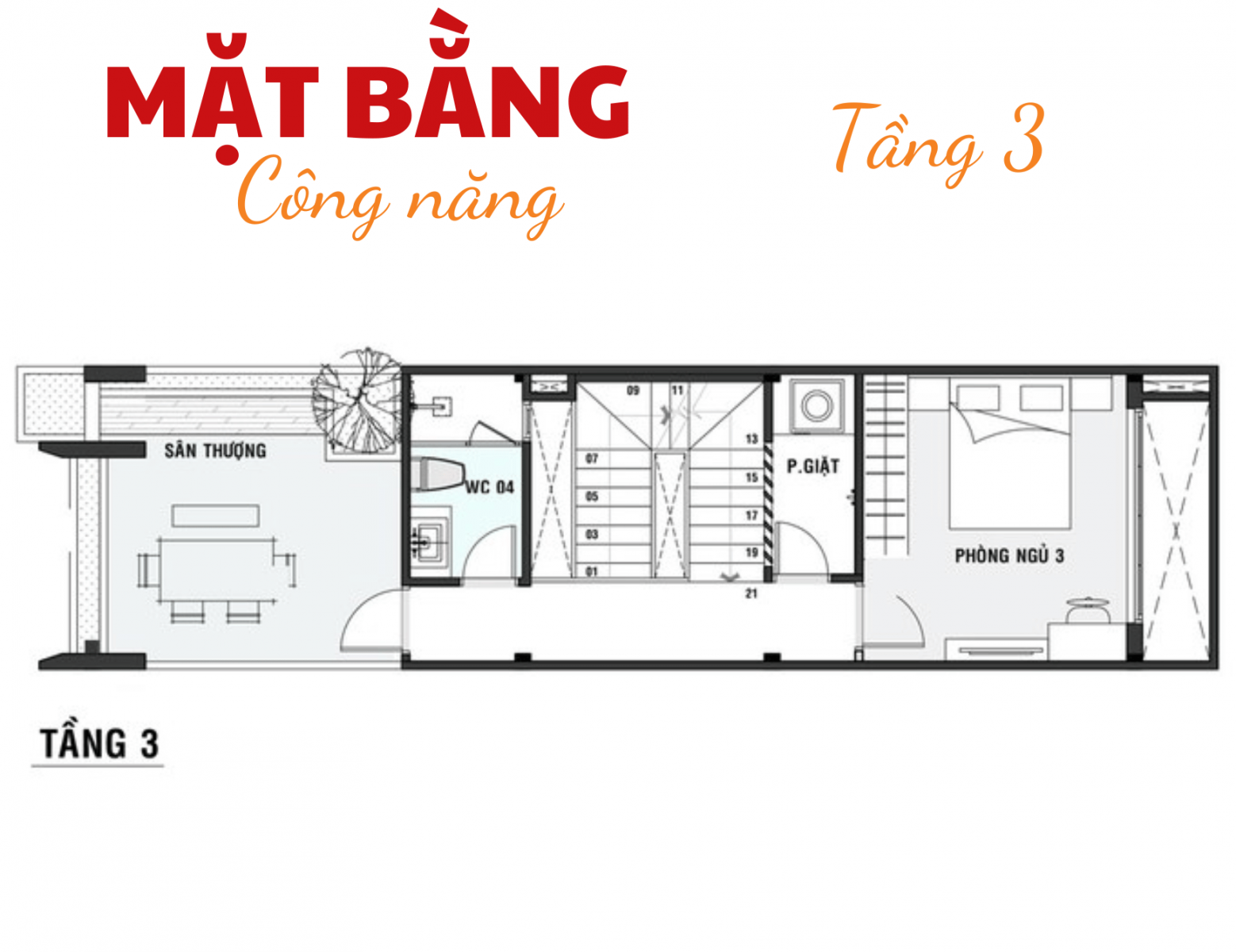 Bản vẽ thiết kế nhà ống 3 tầng 4x18m