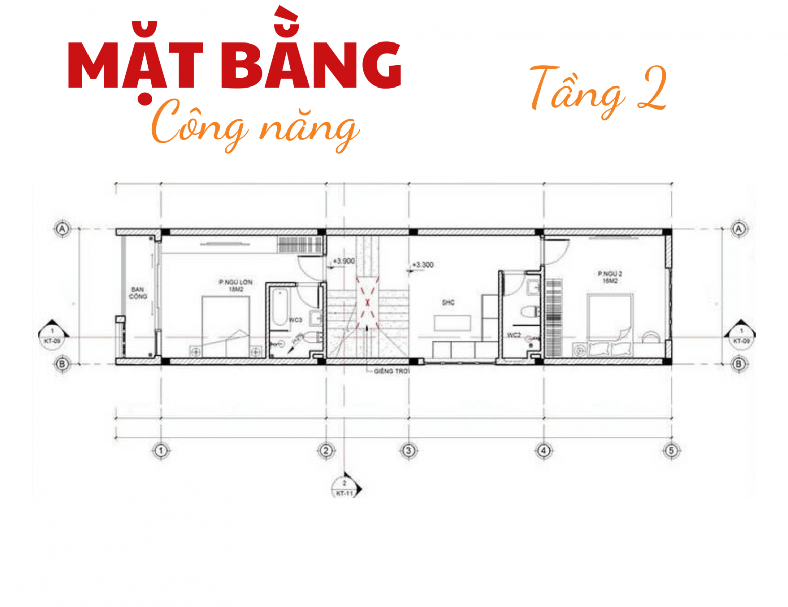 Thiết kế nhà ống 3 tầng 4x18m