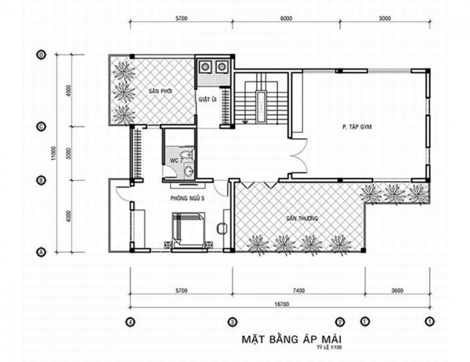 Mẫu nhà 3 tầng 7x12m mái Nhật xu hướng thiết kế hiện đại