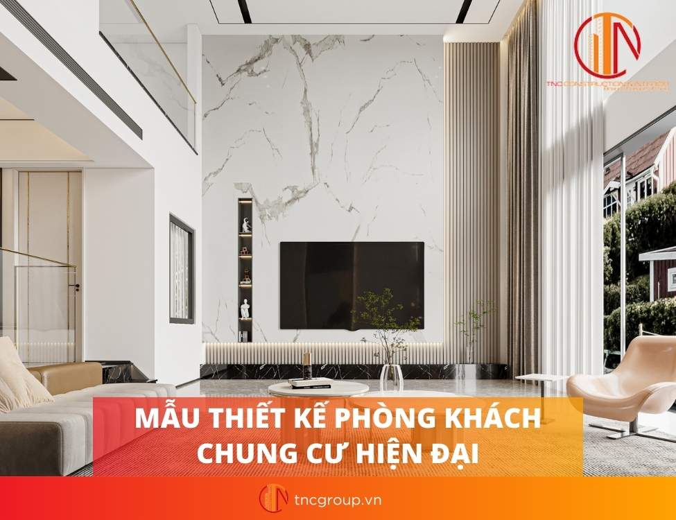 Thiết kế nội thất phòng khách hiện đại