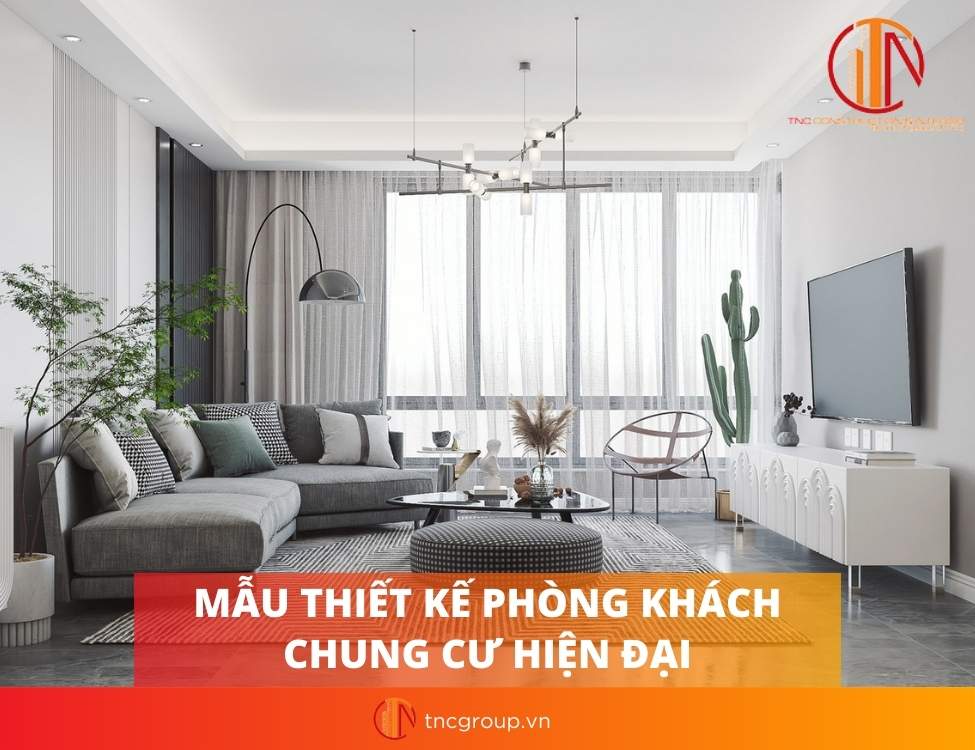 Thiết kế nội thất phòng khách hiện đại