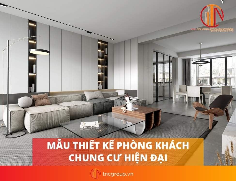 Thiết kế nội thất phòng khách hiện đại