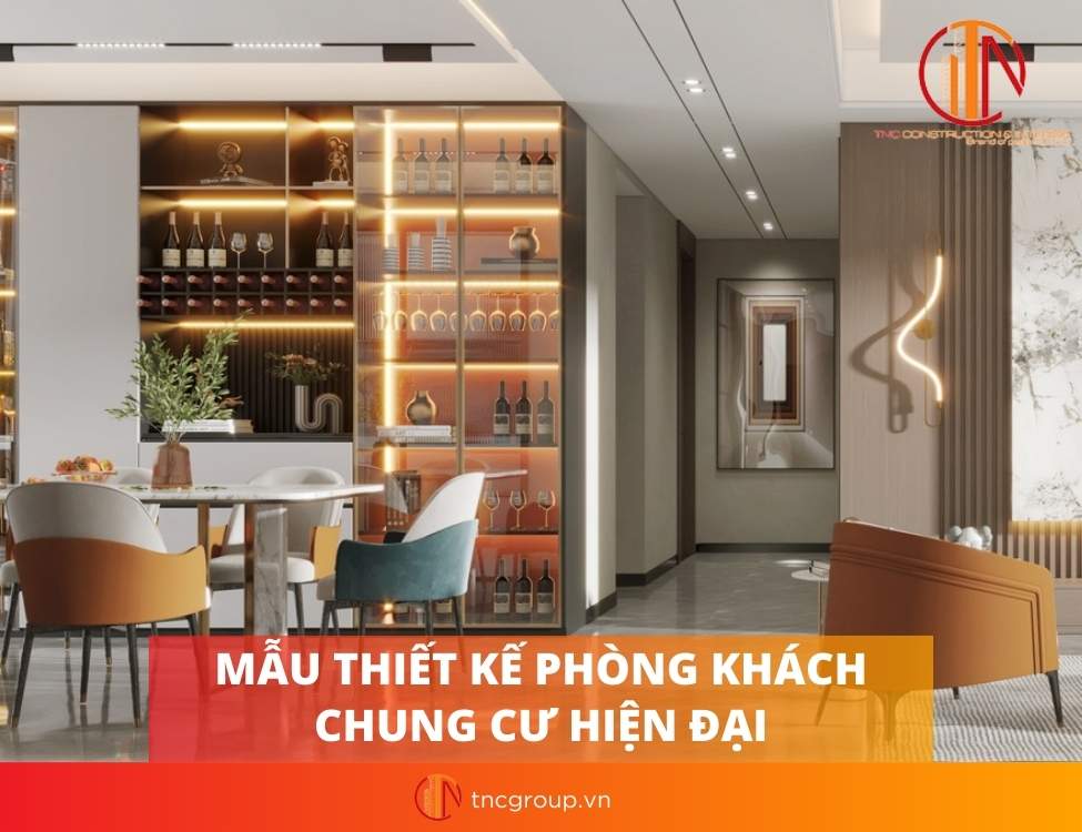 Thiết kế nội thất phòng khách hiện đại