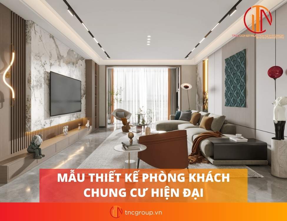 Thiết kế nội thất phòng khách hiện đại