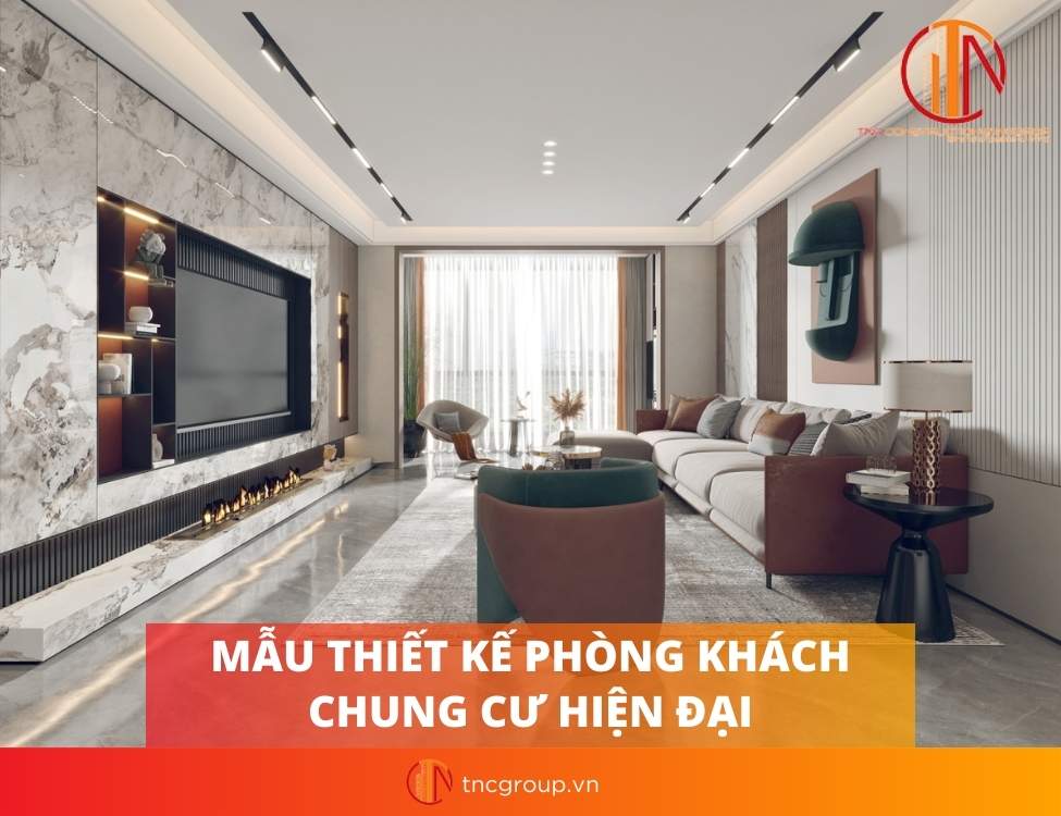 Thiết kế nội thất phòng khách hiện đại