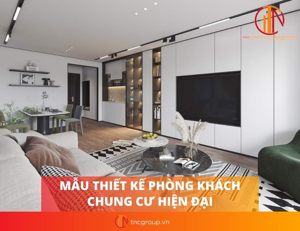 Thiết kế nội thất phòng khách hiện đại