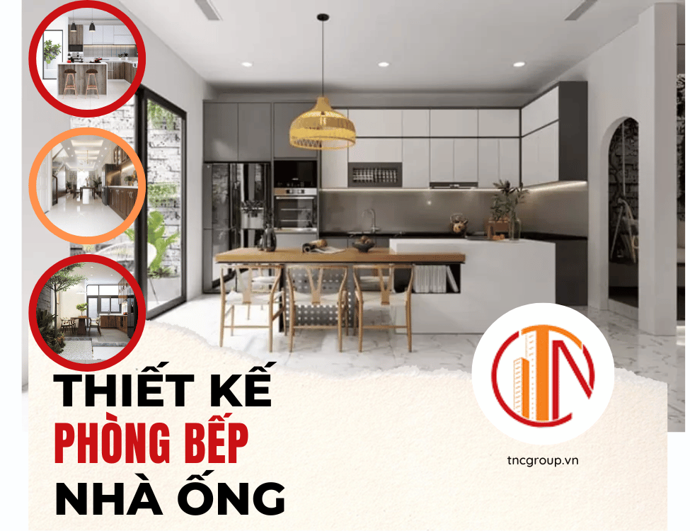 thiết kế phòng bếp nhà ống