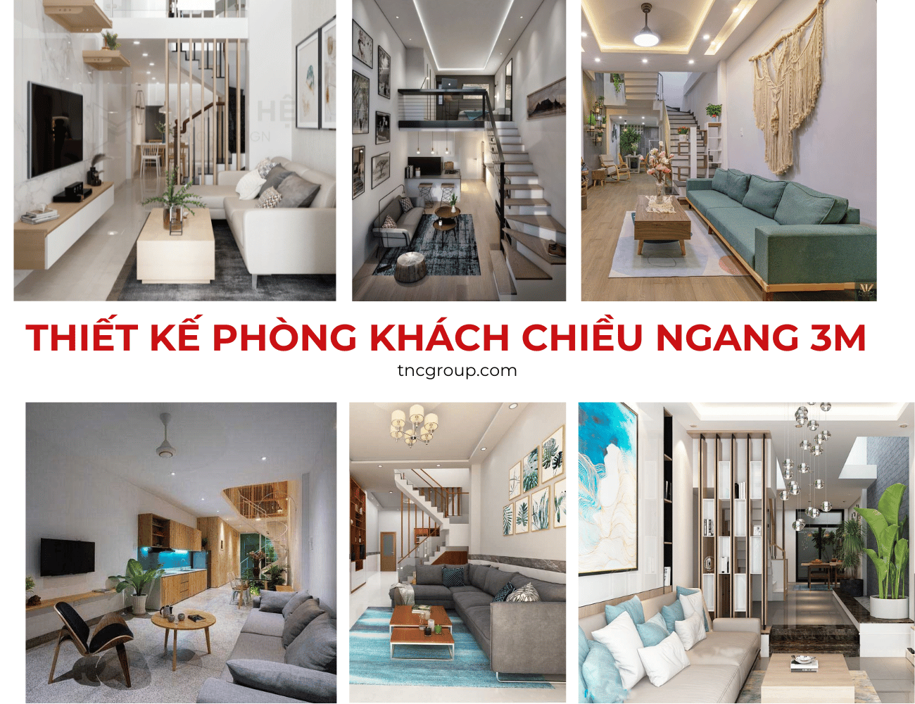 Thiết kế phòng khách chiều ngang 3m