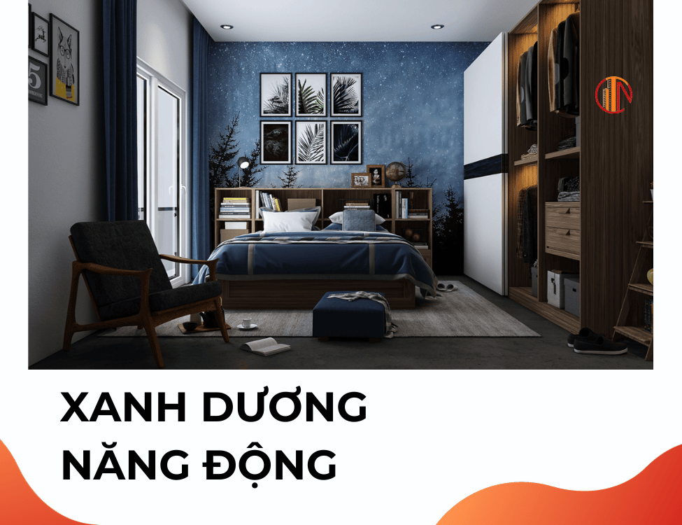 màu xanh dương năng động