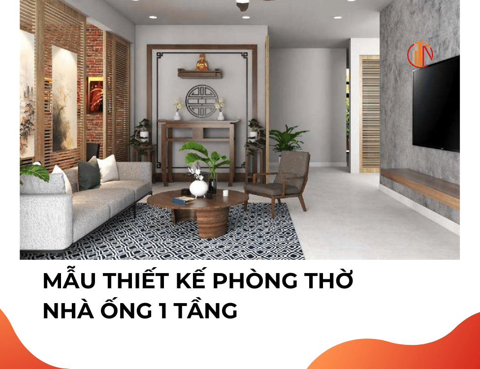 thiết kế phòng thờ nhà ống