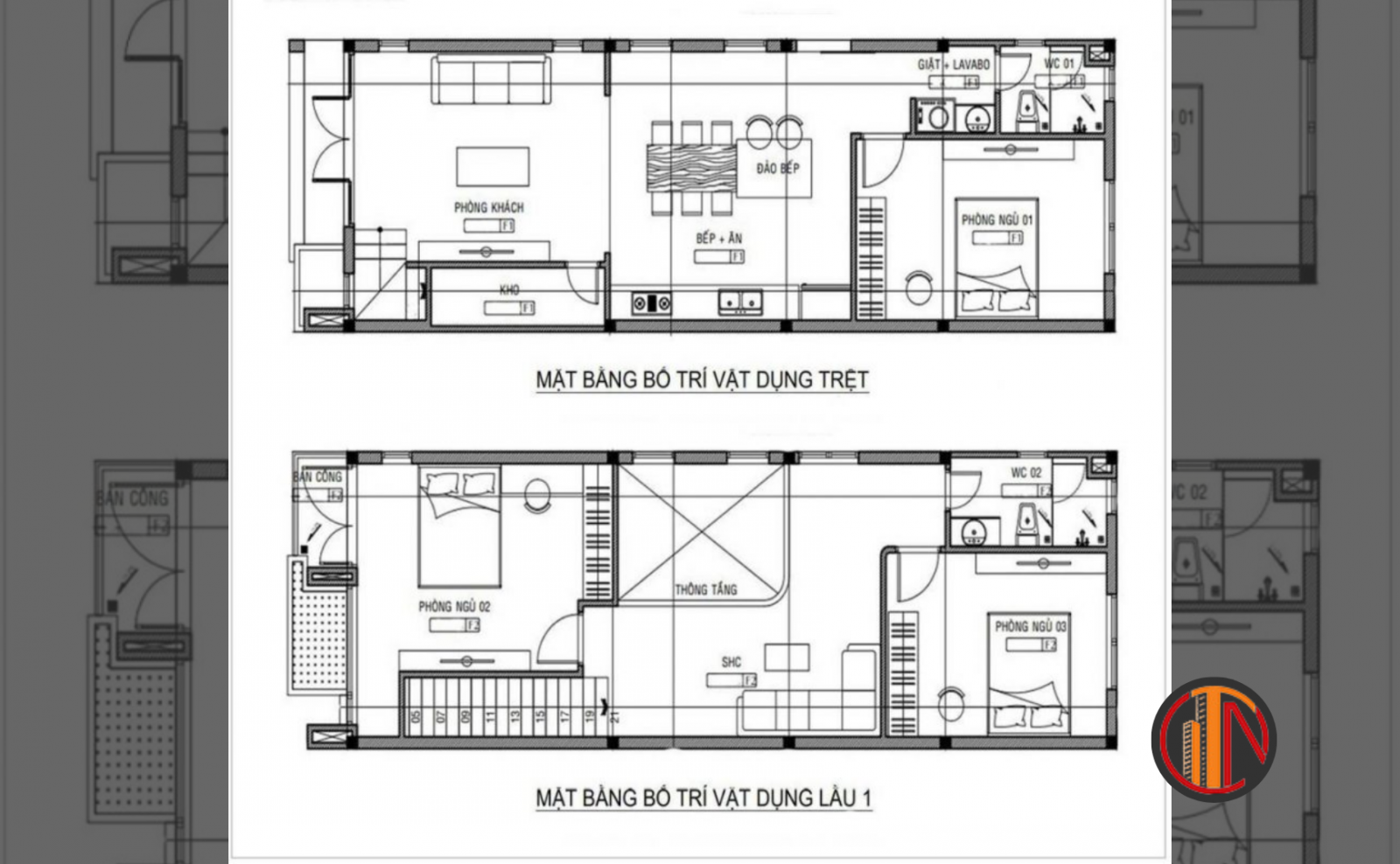 bản vẽ nhà 5x15