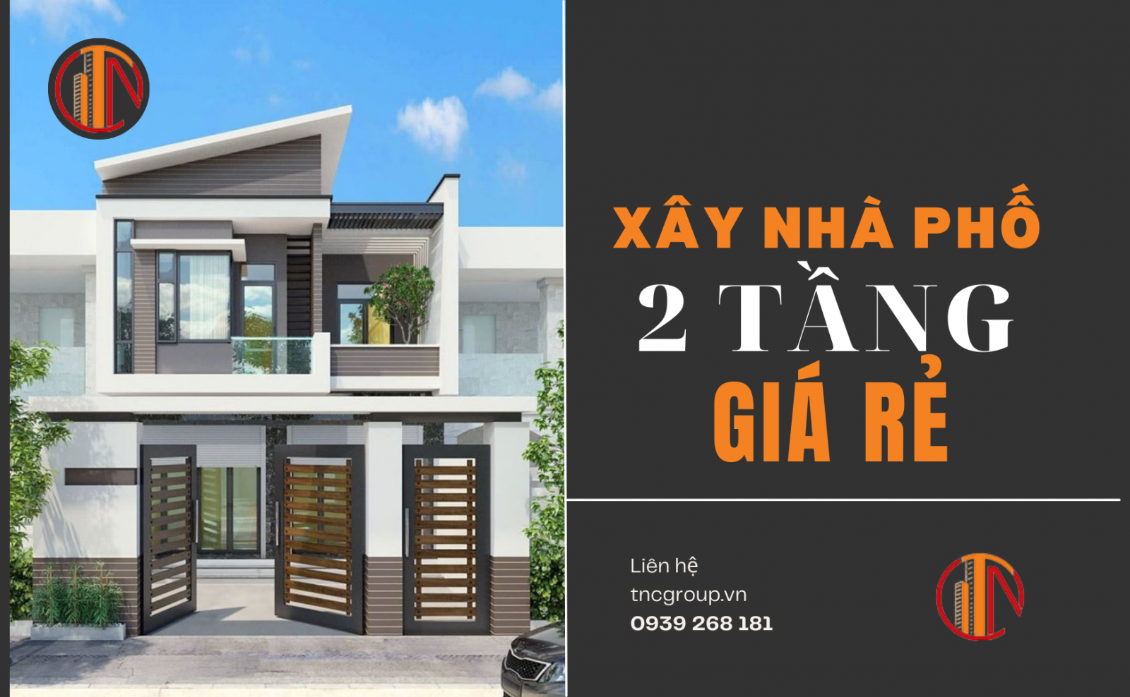 Xây nhà phố 2 tầng giá rẻ