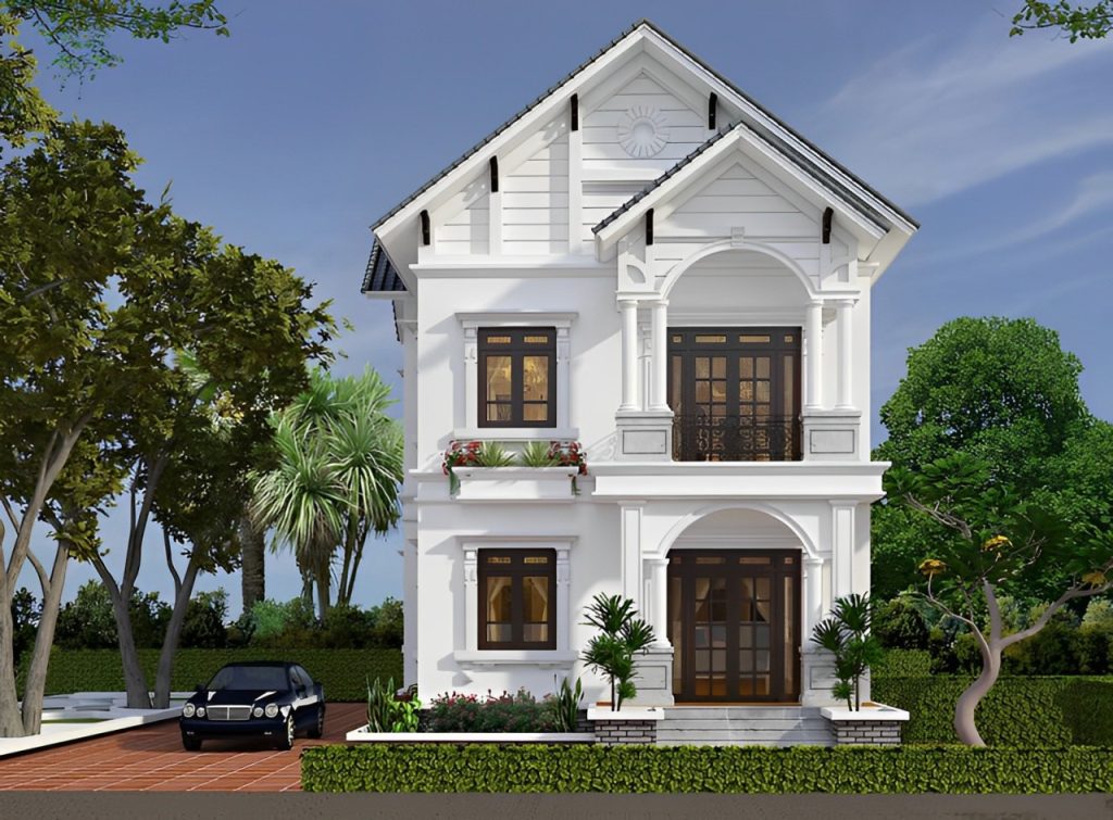 Mẫu nhà 2 tầng đẹp giá 700 triệu mái Thái