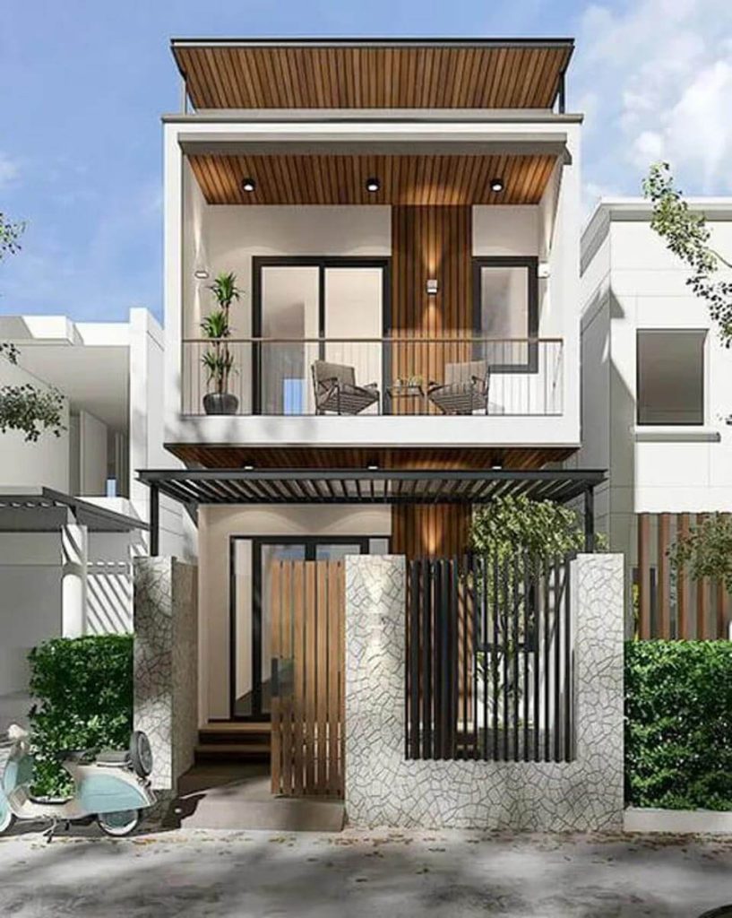 Mẫu nhà 2 tầng đẹp giá 700 triệu tân cổ điển