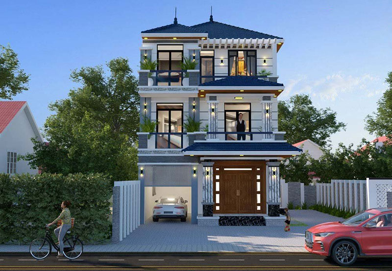 Mẫu thiết kế nhà phố 3 tầng 7x15m sang trọng, hiện đại