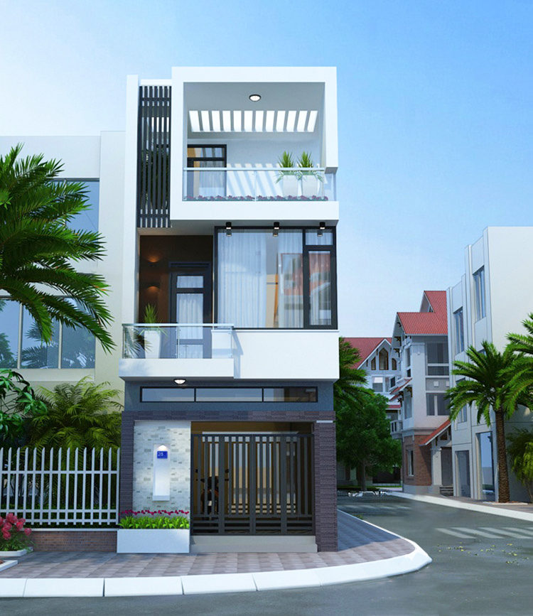 Mẫu nhà phố đẹp 3 tầng 5x20