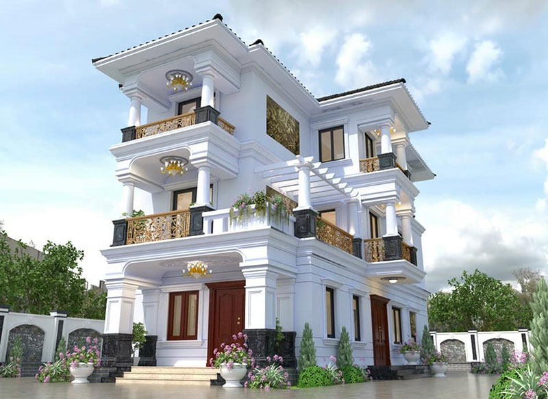 Mẫu thiết kế nhà phố 3 tầng 7x15m sang trọng, hiện đại