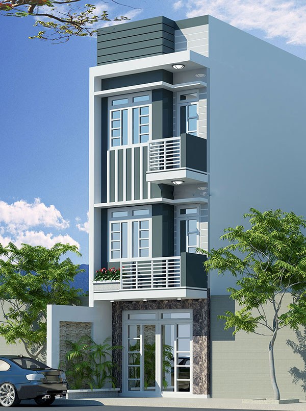 Thiết kế mẫu nhà 4x10m 3 tầng