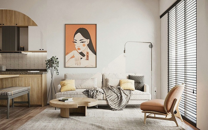 Thiết kế phòng khách 4x5