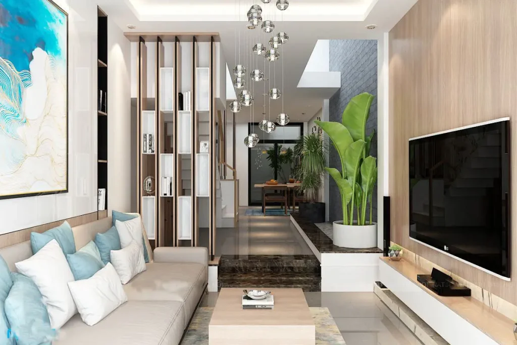Ý tưởng thiết kế phòng khách nhà ống 5m độc đáo